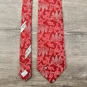 Valentino Cravatte Red Neck Tie Paisley Designer Italy Men's Suit